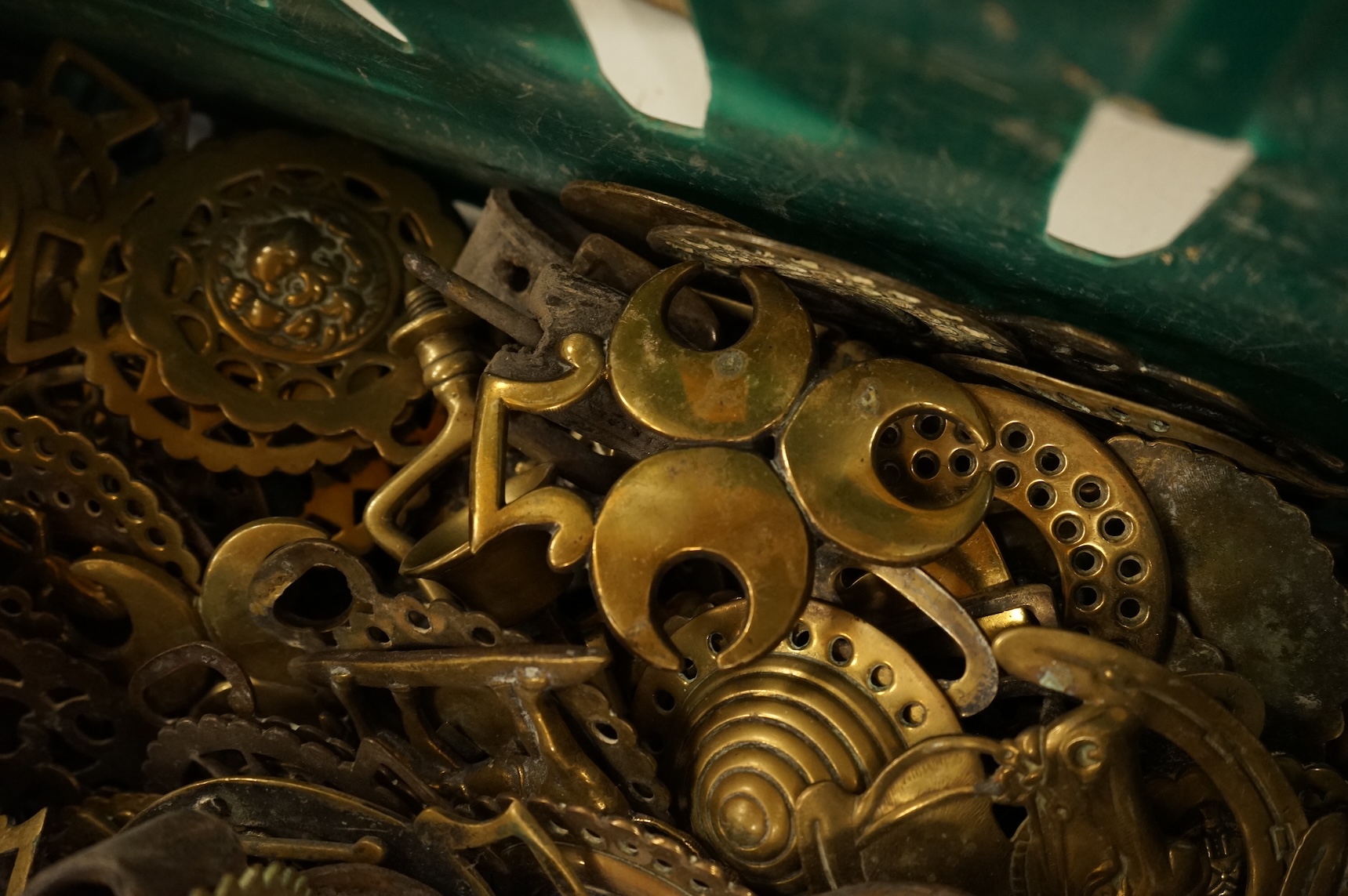 A collection of various horse brasses